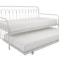 Bright Pop Metal Daybed with Trundle - White - Twin