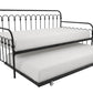Bright Pop Metal Daybed with Trundle - Black - Twin