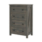 Farmington 4 Drawer Rustic Farmhouse Dresser with Linen Interiors - Weathered Oak