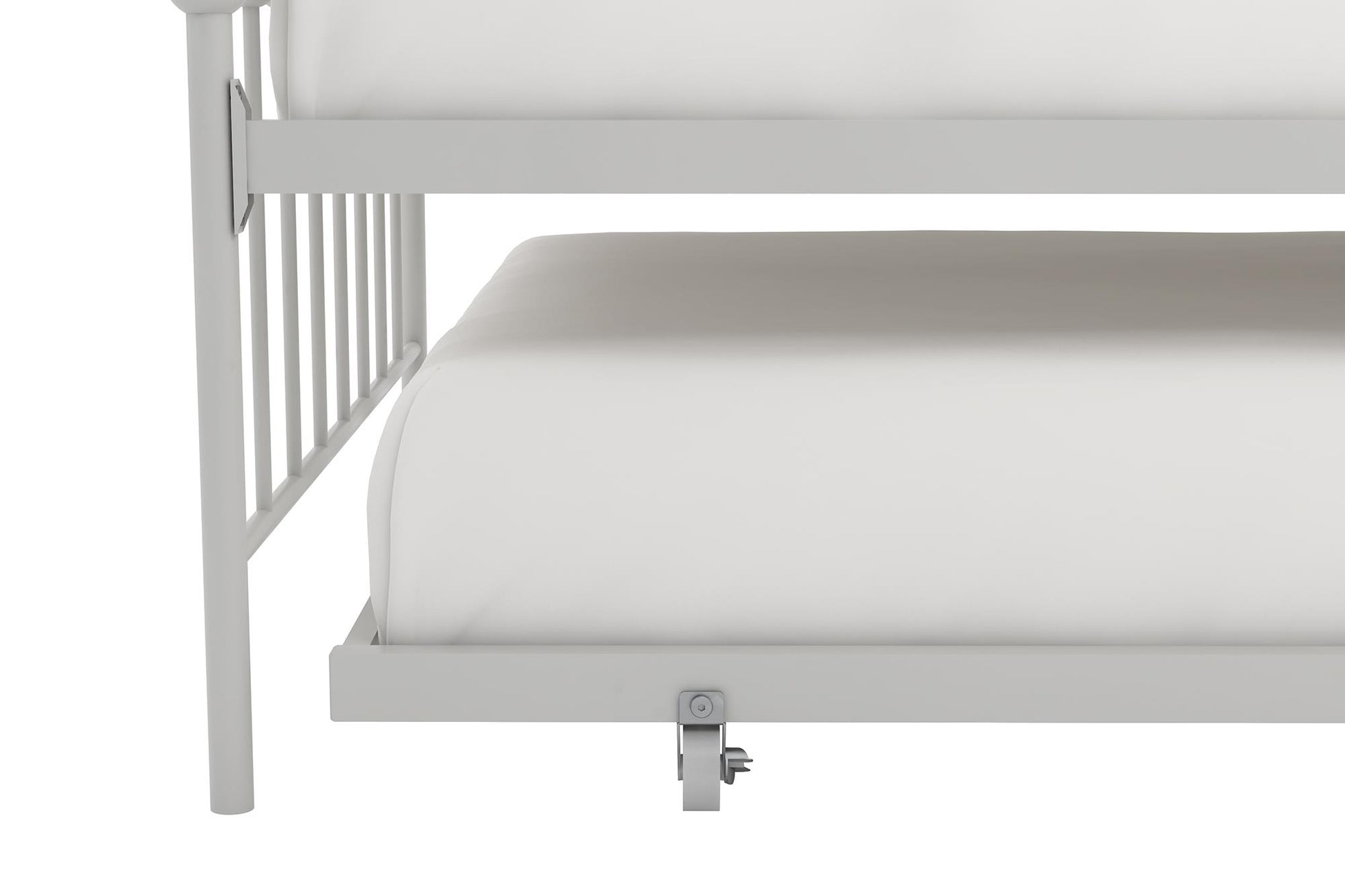 Bright Pop Metal Daybed with Trundle - White - Twin