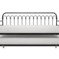 Bright Pop Metal Daybed with Trundle - Black - Twin