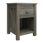 Farmington Rustic Farmhouse Nightstand with 1 Drawer - Weathered Oak
