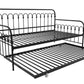 Bright Pop Metal Daybed with Trundle - Black - Twin