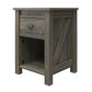 Farmington Rustic Farmhouse Nightstand with 1 Drawer - Weathered Oak