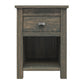 Farmington Rustic Farmhouse Nightstand with 1 Drawer - Weathered Oak