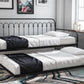 Bright Pop Metal Daybed with Trundle - Black - Twin