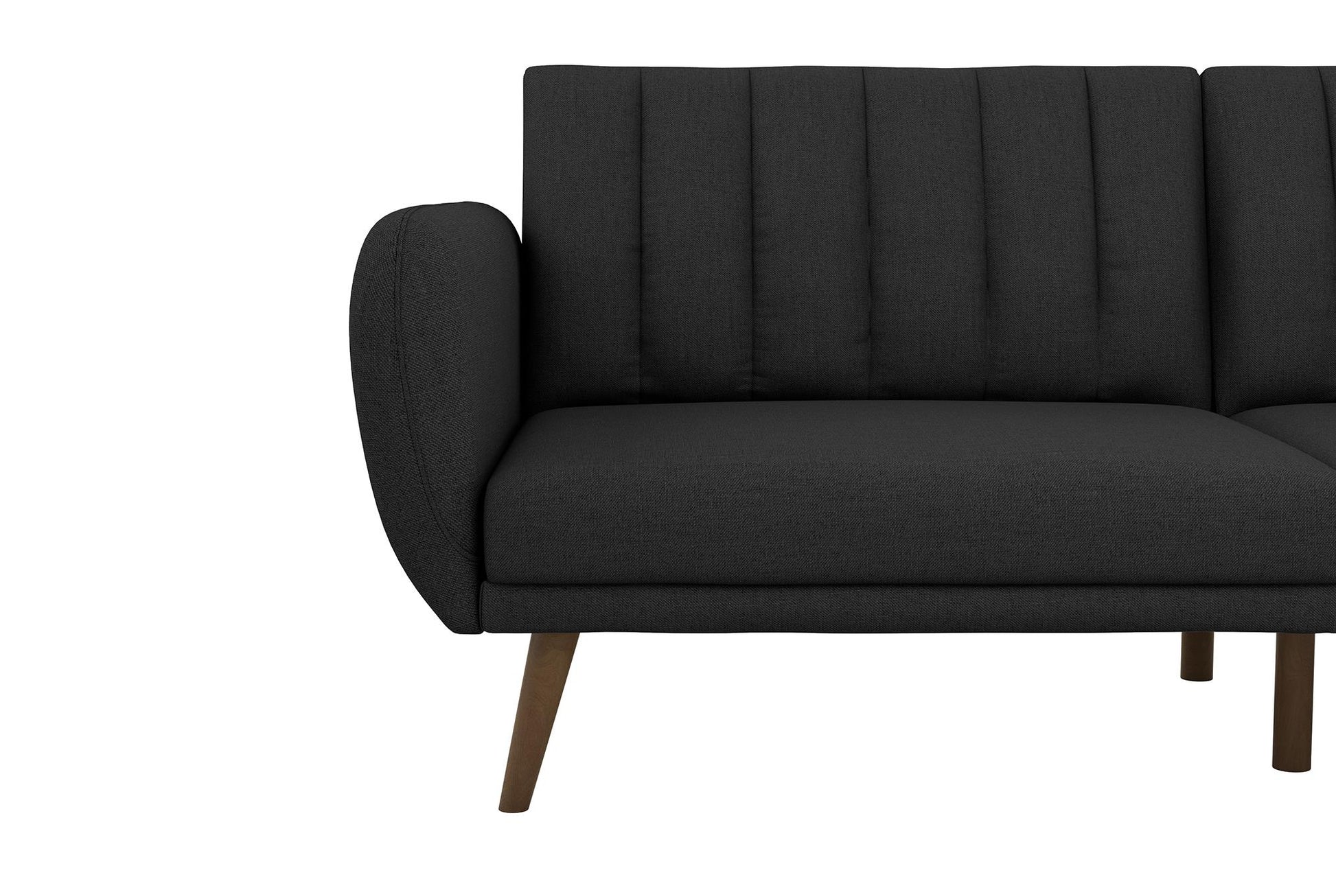 Brittany Futon - Dark Gray Linen