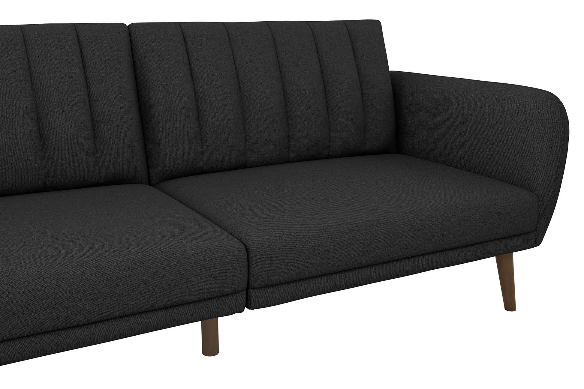 Brittany Futon - Dark Gray Linen