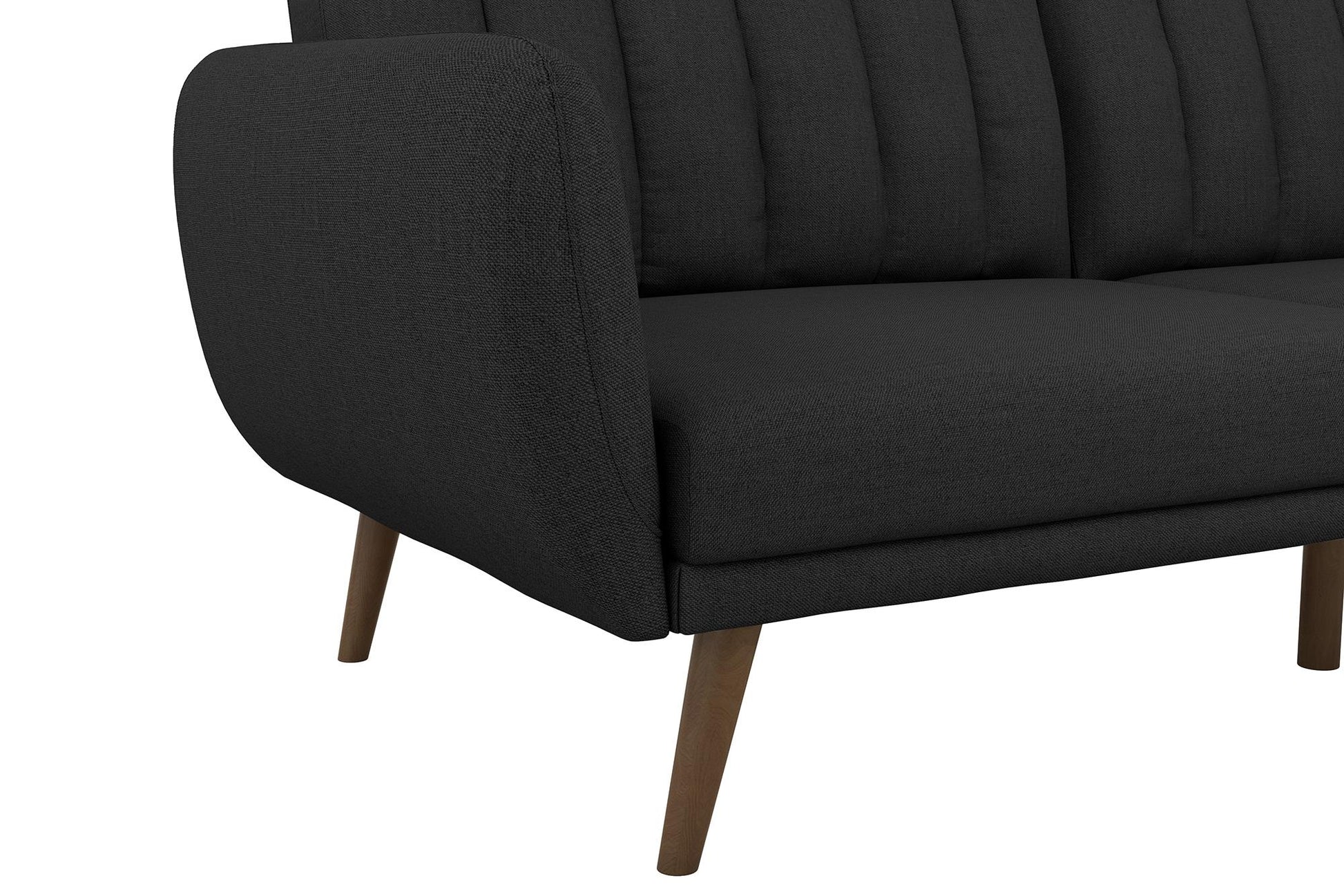Brittany Futon - Dark Gray Linen