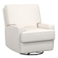 Rylan Upholstered Swivel Glider Recliner Chair with Square Back - White