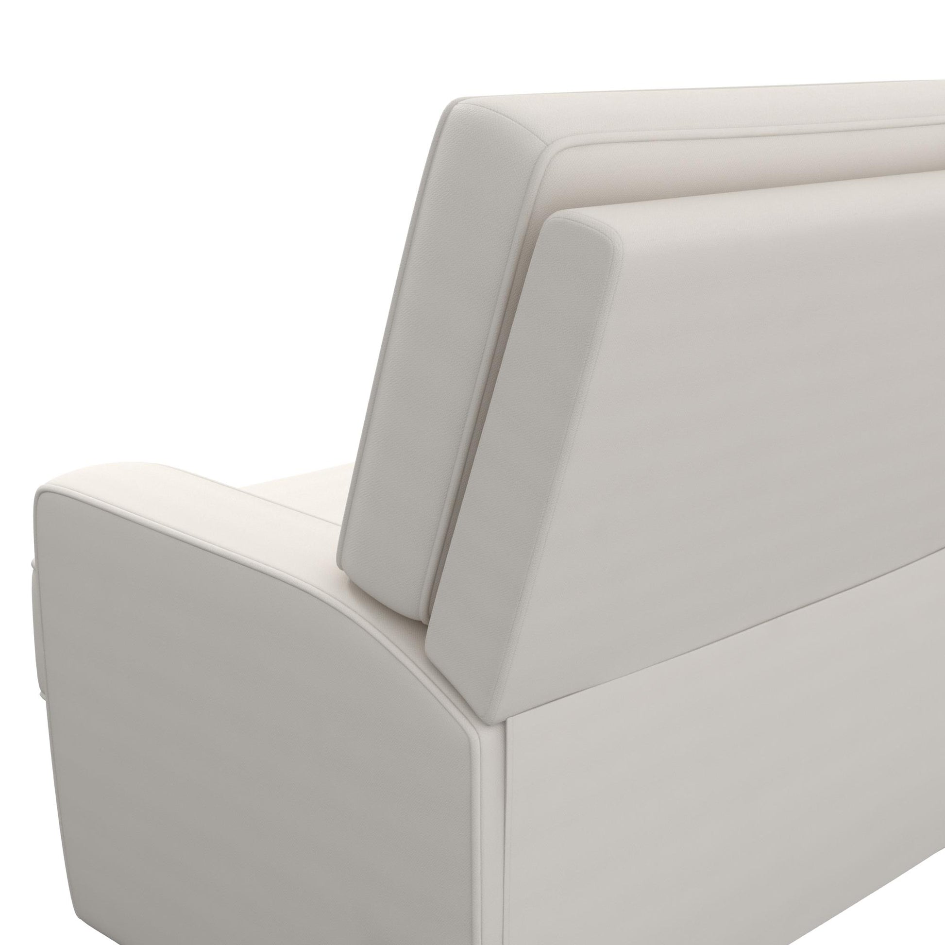 Rylan Upholstered Swivel Glider Recliner Chair with Square Back - White