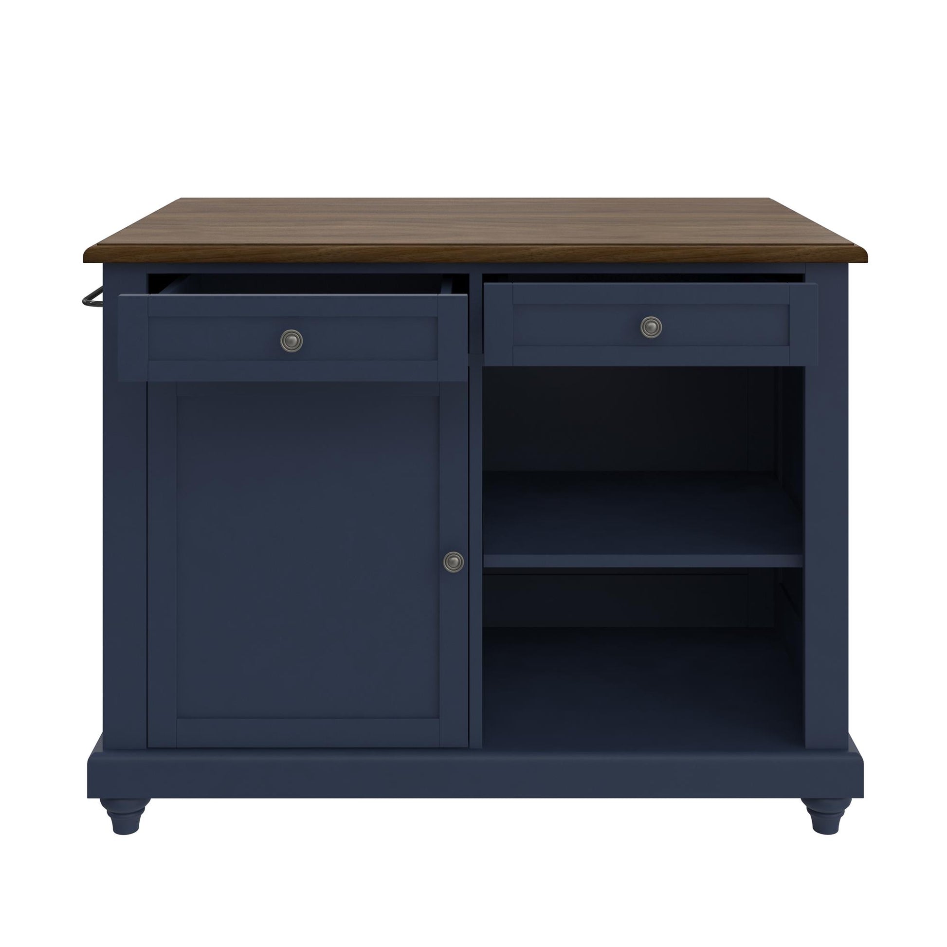 DHP Kelsey Kitchen Island with 2, Blue - Blue