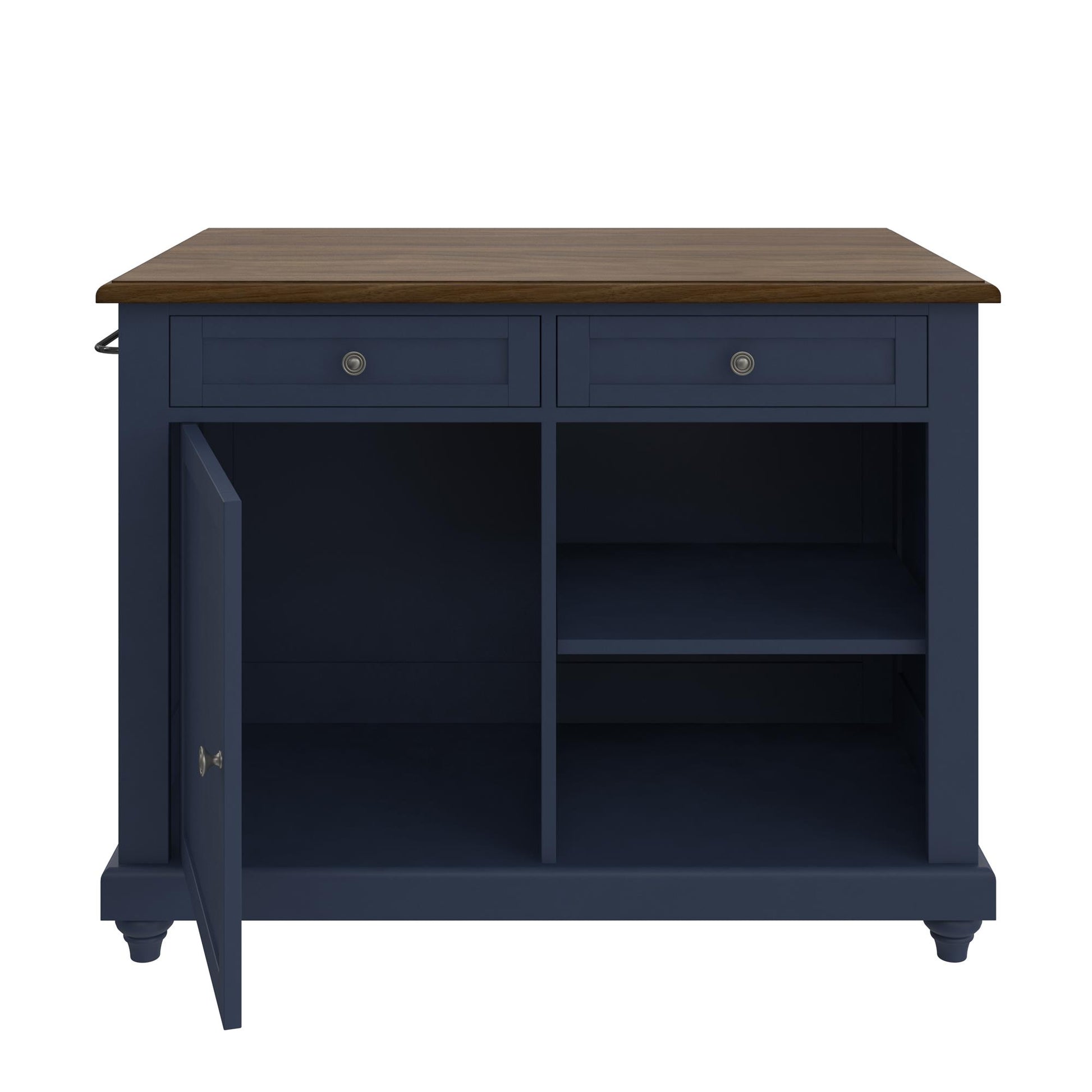 DHP Kelsey Kitchen Island with 2, Blue - Blue