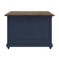 DHP Kelsey Kitchen Island with 2, Blue - Blue
