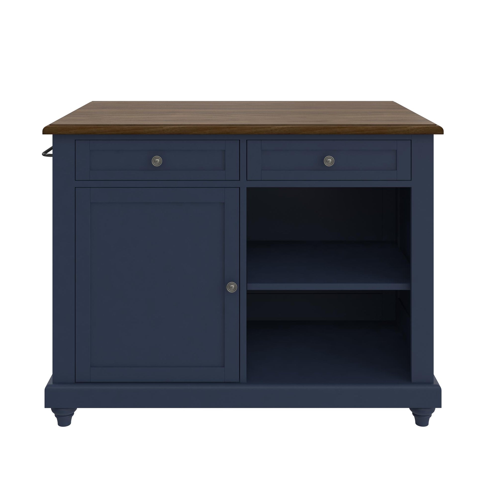 DHP Kelsey Kitchen Island with 2, Blue - Blue