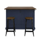 DHP Kelsey Kitchen Island with 2, Blue - Blue