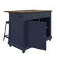 DHP Kelsey Kitchen Island with 2, Blue - Blue