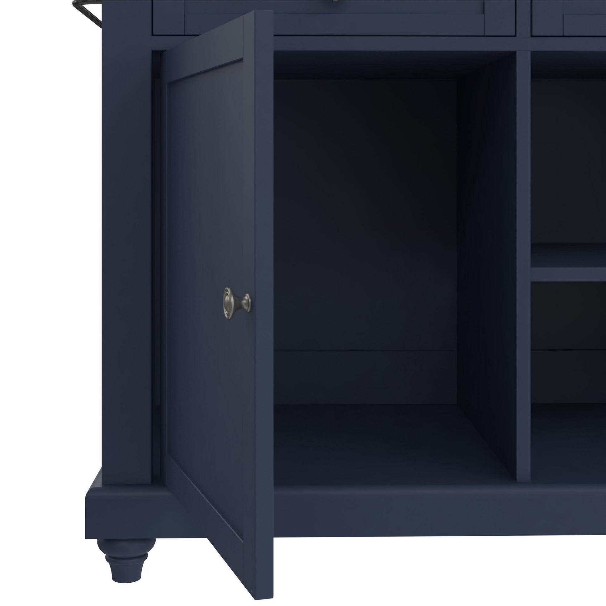 DHP Kelsey Kitchen Island with 2, Blue - Blue