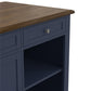 DHP Kelsey Kitchen Island with 2, Blue - Blue