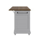 DHP Kelsey Kitchen Island with 2 Stools, Gray - Gray