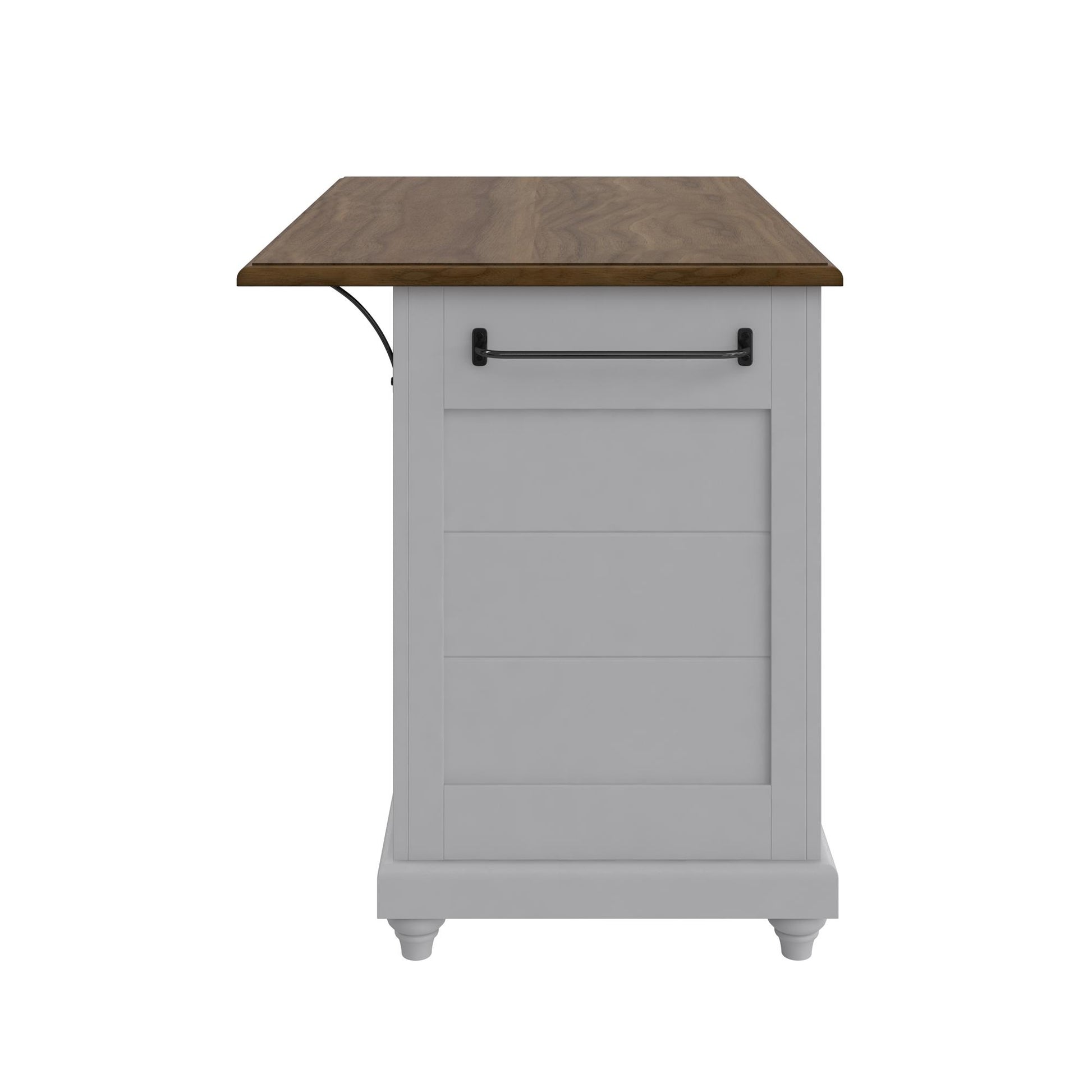 DHP Kelsey Kitchen Island with 2 Stools, Gray - Gray