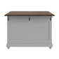 DHP Kelsey Kitchen Island with 2 Stools, Gray - Gray