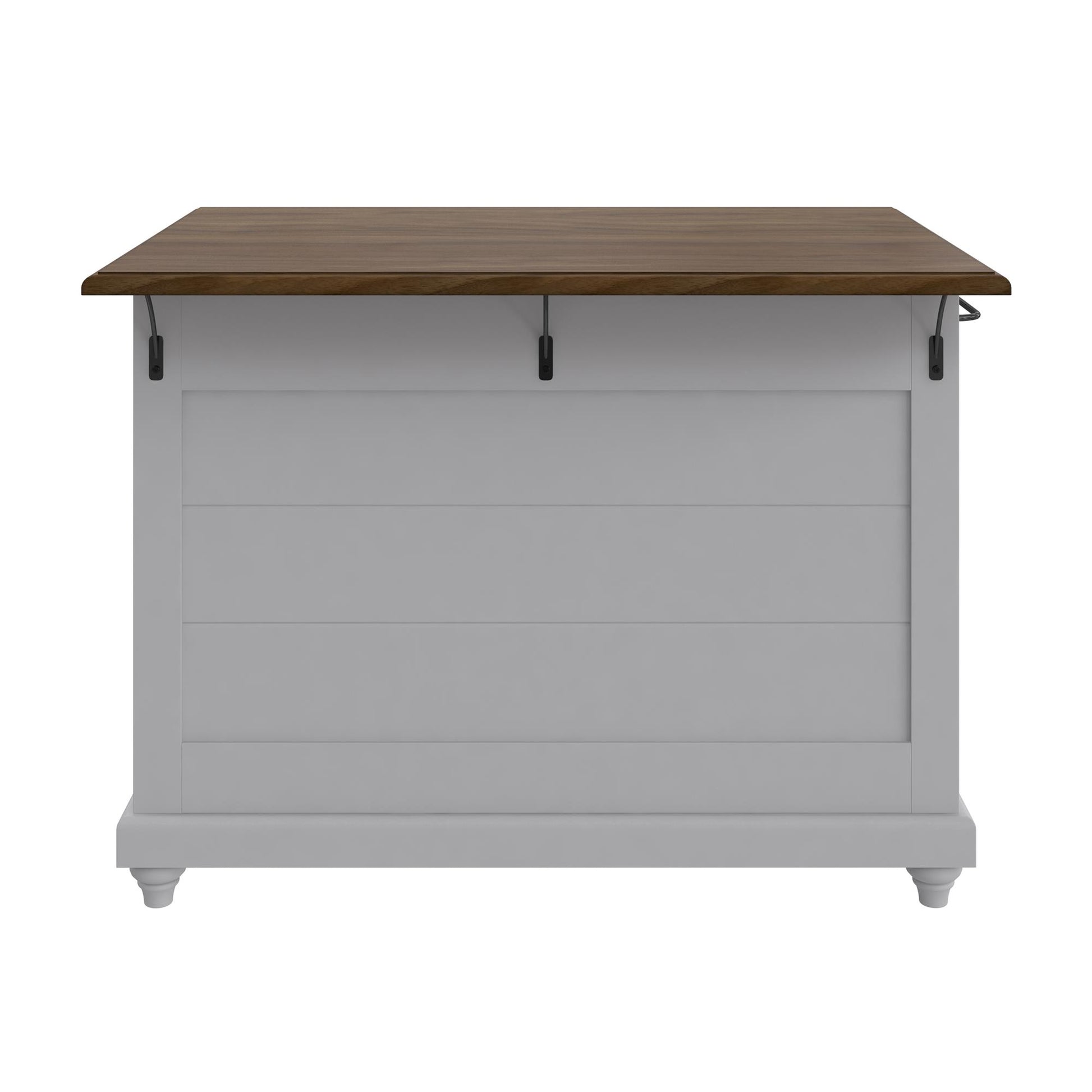 DHP Kelsey Kitchen Island with 2 Stools, Gray - Gray