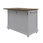 DHP Kelsey Kitchen Island with 2 Stools, Gray - Gray