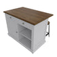 DHP Kelsey Kitchen Island with 2 Stools, Gray - Gray