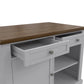 DHP Kelsey Kitchen Island with 2 Stools, Gray - Gray