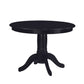 Aubrey 5 Piece Traditional Pedestal Round Dining Table and Chairs Set - Black
