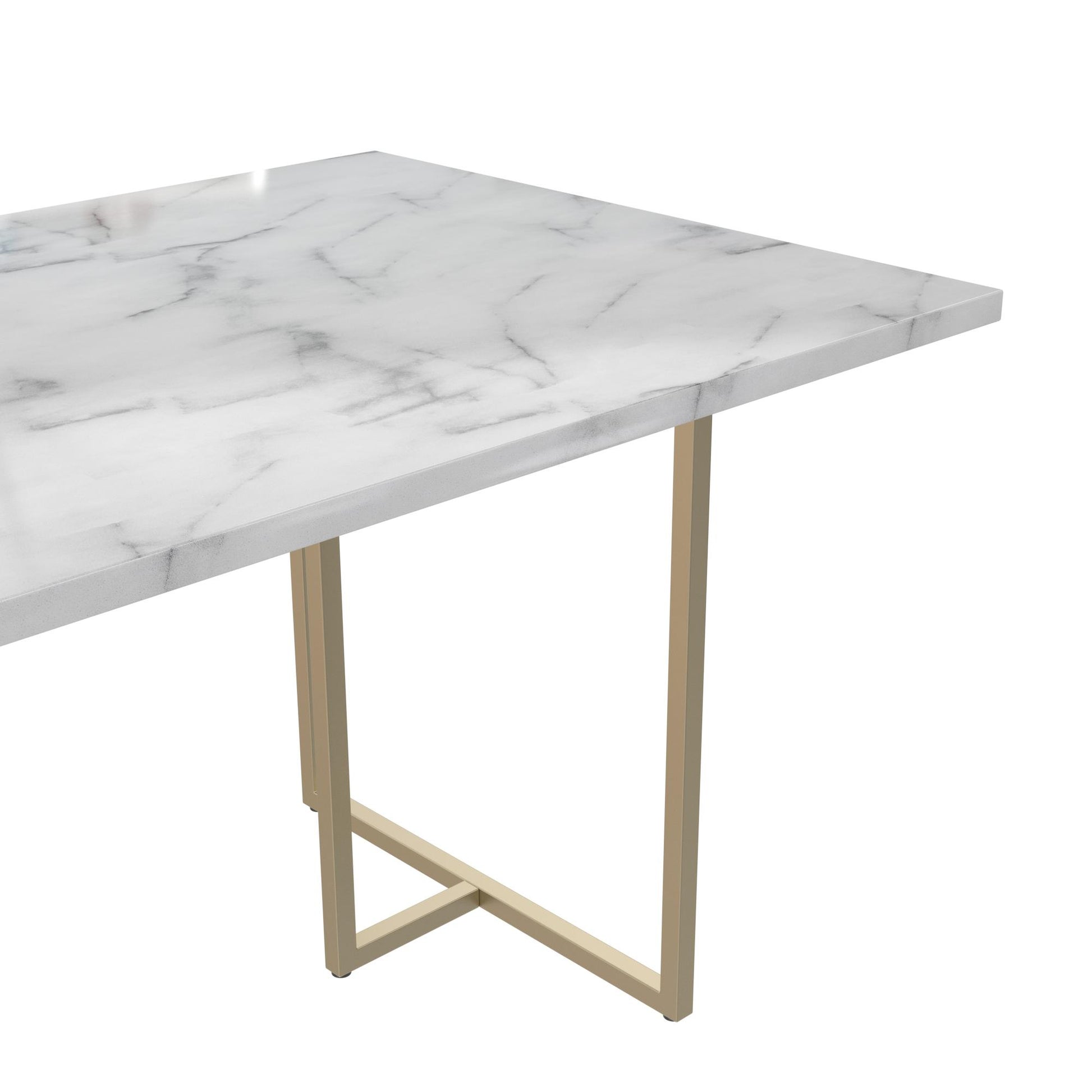 Astor Dining Table - White marble