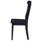Aubrey 5 Piece Traditional Pedestal Round Dining Table and Chairs Set - Black