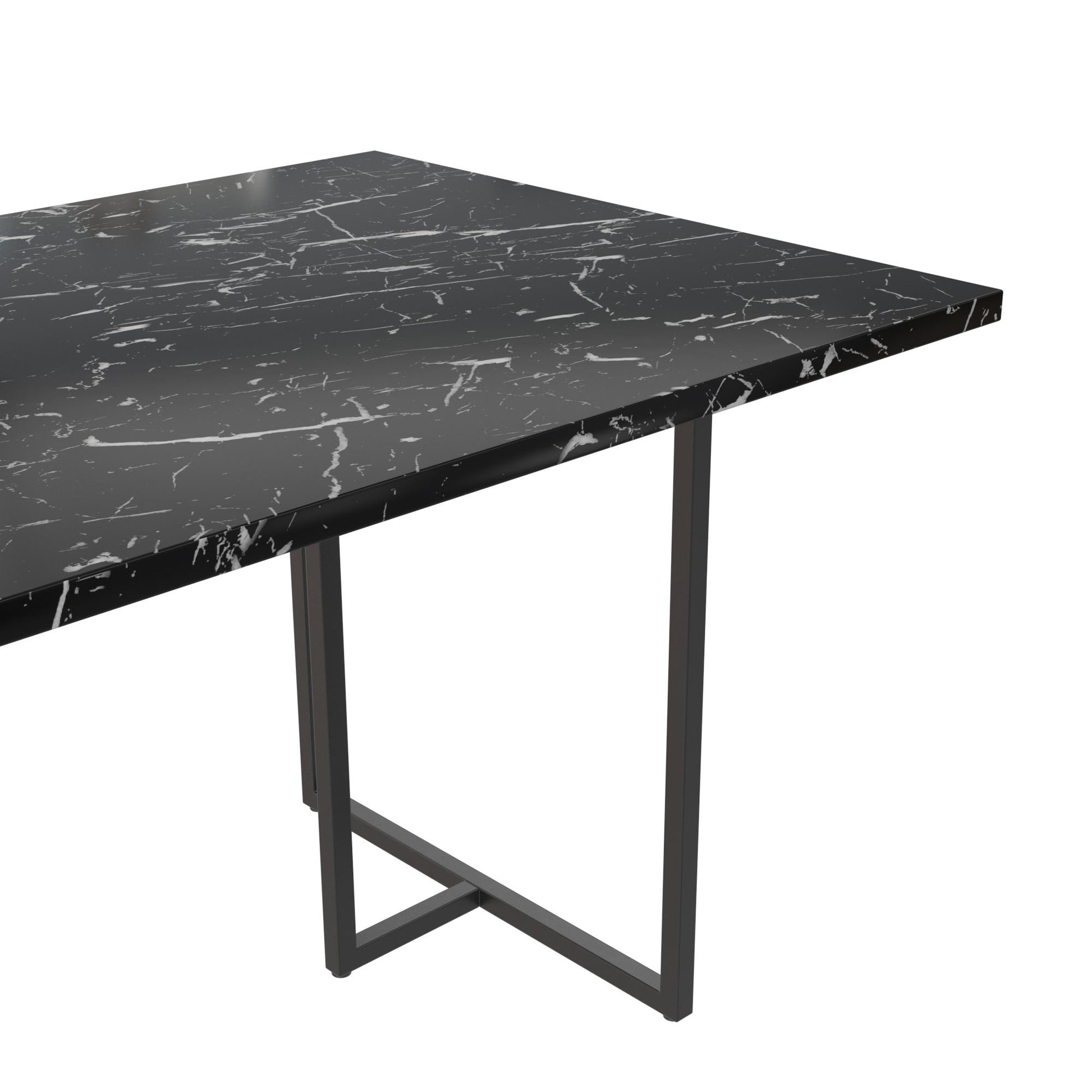 Astor Dining Table - Black Marble