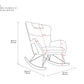 Robbie Rocker Accent Chair with Storage Pockets and Matching Pillow Headrest - Beige