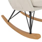 Robbie Rocker Accent Chair with Storage Pockets and Matching Pillow Headrest - Beige