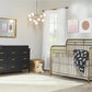 Poppy Changing Table Topper for Nursery Dresser - Black