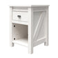 Farmington Rustic Farmhouse Nightstand with 1 Drawer - Ivory Oak