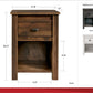Farmington Rustic Farmhouse Nightstand with 1 Drawer - Ivory Oak