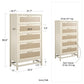 Lennon 5 Drawer Dresser - Medium Brown