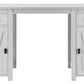 Farmington Rustic Farmhouse Craft Table with 2 Drawers and Doors - Ivory Pine
