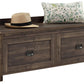 Farmington Rustic Farmhouse Entryway Storage Bench with Drawers - Rustic