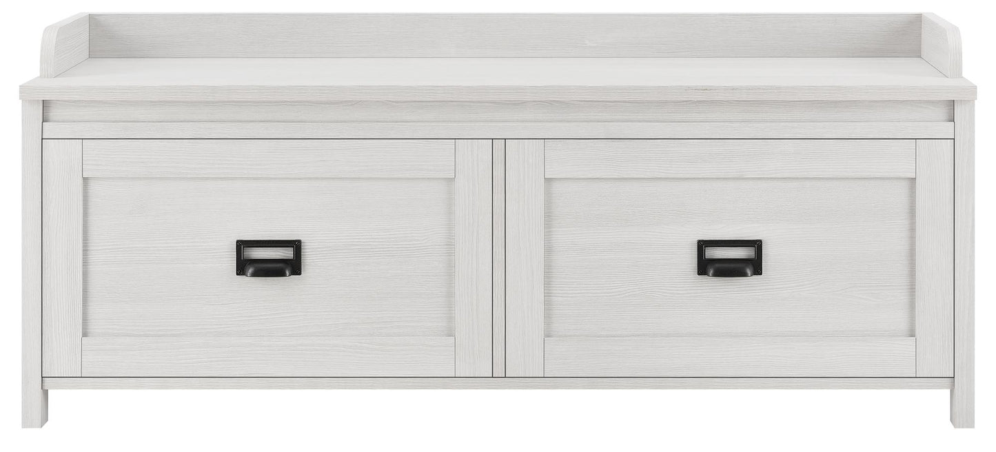 Farmington Rustic Farmhouse Entryway Storage Bench with Drawers - Ivory Pine