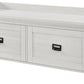 Farmington Rustic Farmhouse Entryway Storage Bench with Drawers - Ivory Pine
