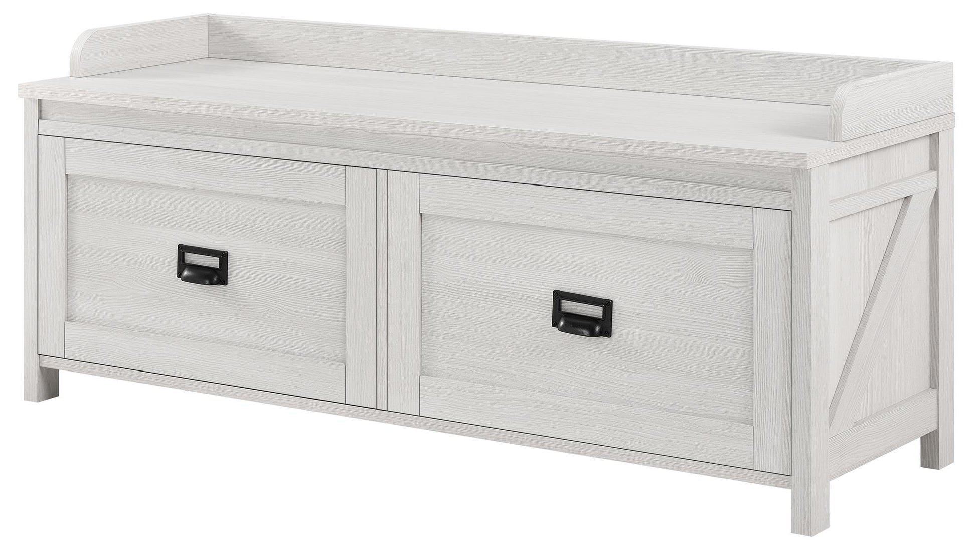 Farmington Rustic Farmhouse Entryway Storage Bench with Drawers - Ivory Pine