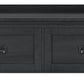 Farmington Rustic Farmhouse Entryway Storage Bench with Drawers - Black Oak