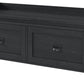 Farmington Rustic Farmhouse Entryway Storage Bench with Drawers - Black Oak