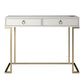 Olten Computer Desk with 2 Drawers and Wireless Charging Spot - White