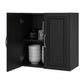 Kendall 24 Inch Multipurpose 2 Door Wall Cabinet - Black