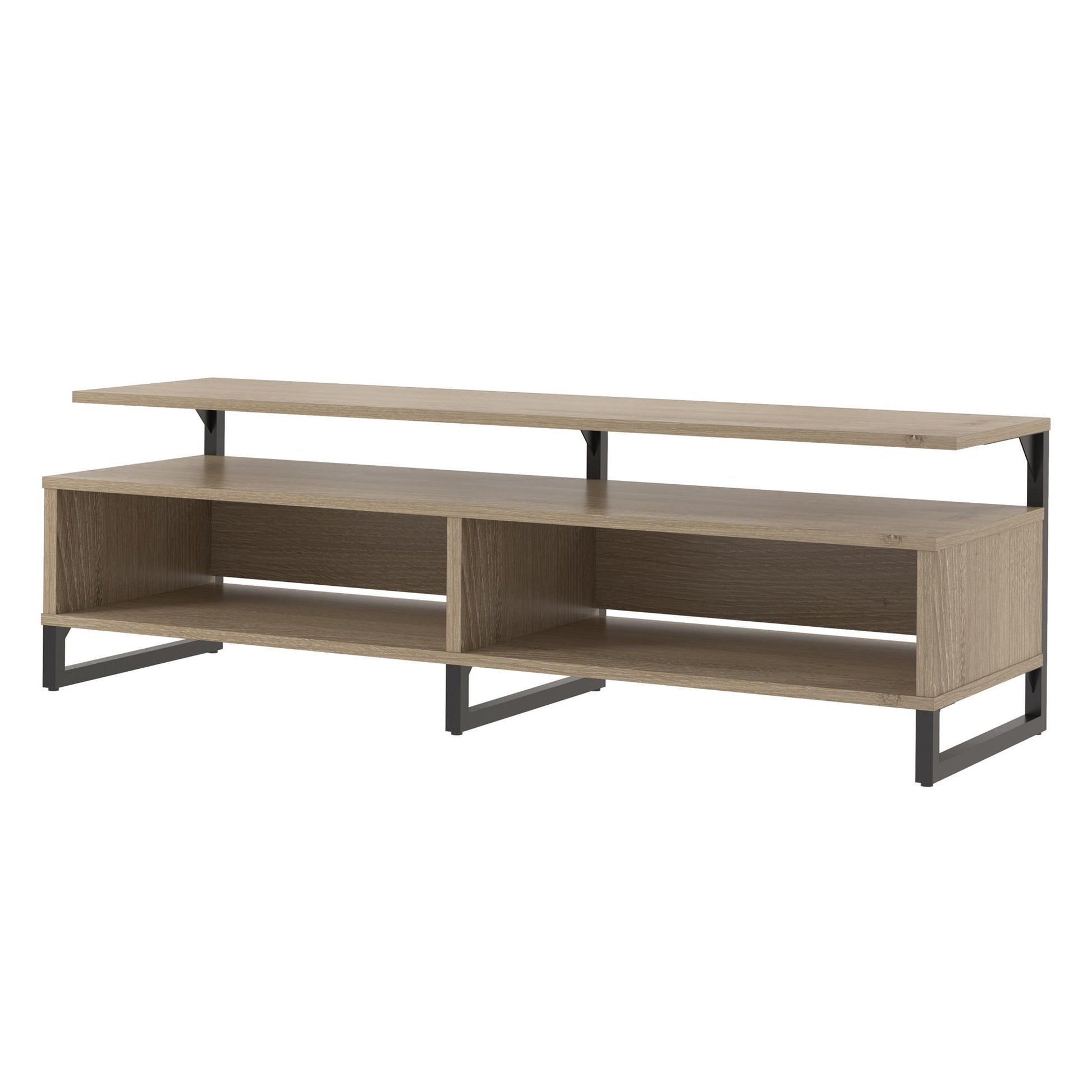 Whitby TV Stand for TVs up to 65" with Four Shelves - Golden Oak